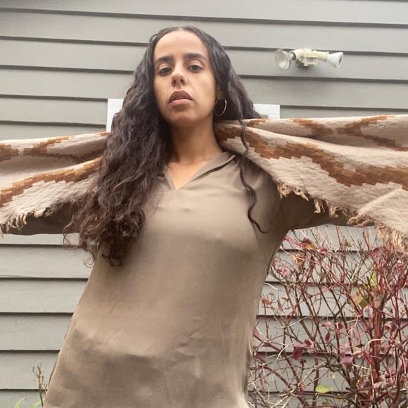 Joie - Taupe Silk Blouse - Picture 4 of 5